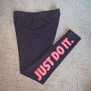 NIKE Women’s Leggings Just Do It “Leg-A-See” Sz S
